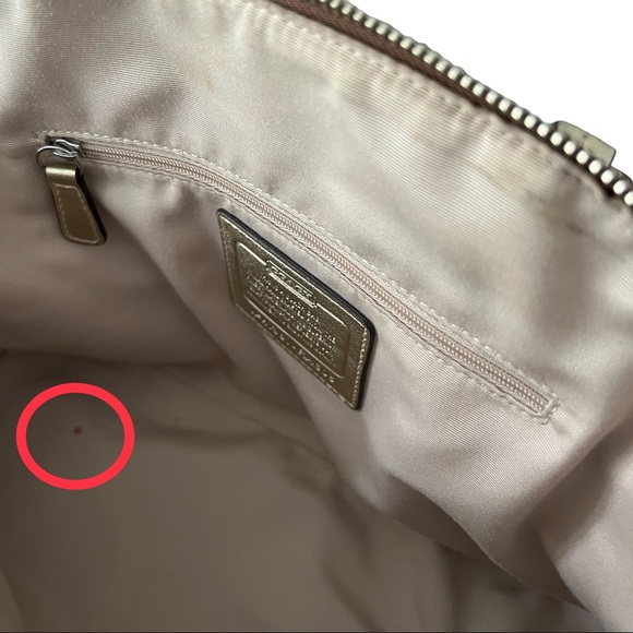 Coach Peyton Core Satchel Signature "C" Coated Canvas & Leather Handbag - Picture 6 of 8